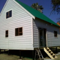 Nutec 2 Bedroom House-on River Stand with Loft and deck-Bathroom Complete with Kitchen and Living Room-Aluminium Windows-Aluminium Sliding Door